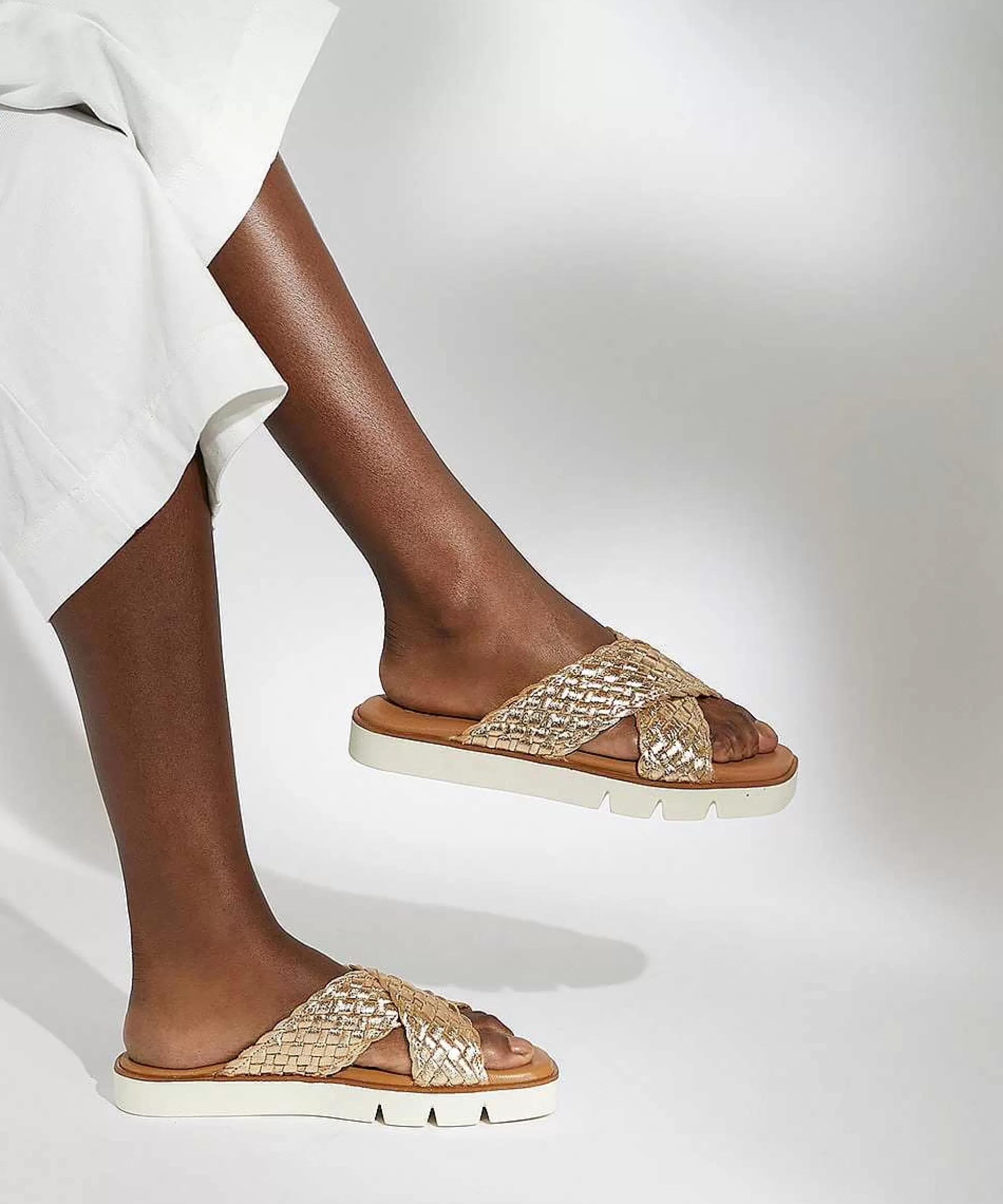Dune London LEXEY - GOLD-Women Flat Sandals