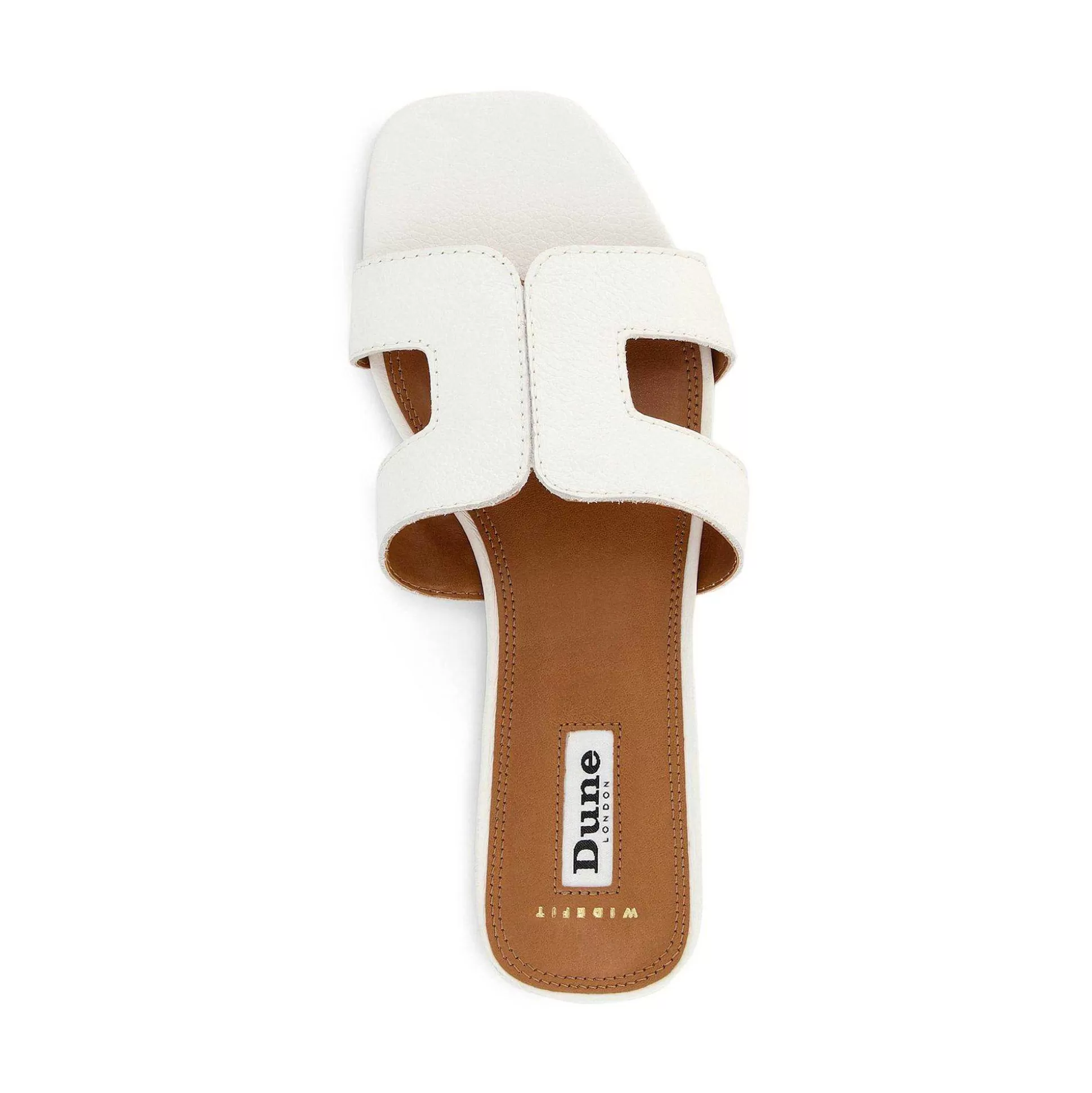 Dune London LOUPE - WHITE-Women Flat Sandals | Wide Fit Sandals