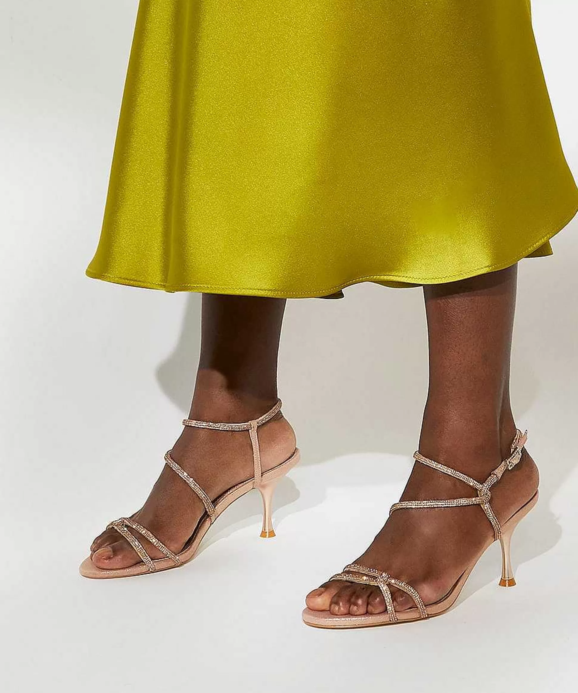 Dune London MAJESTYS - GOLD-Women Heeled Sandals | Wide Fit Sandals