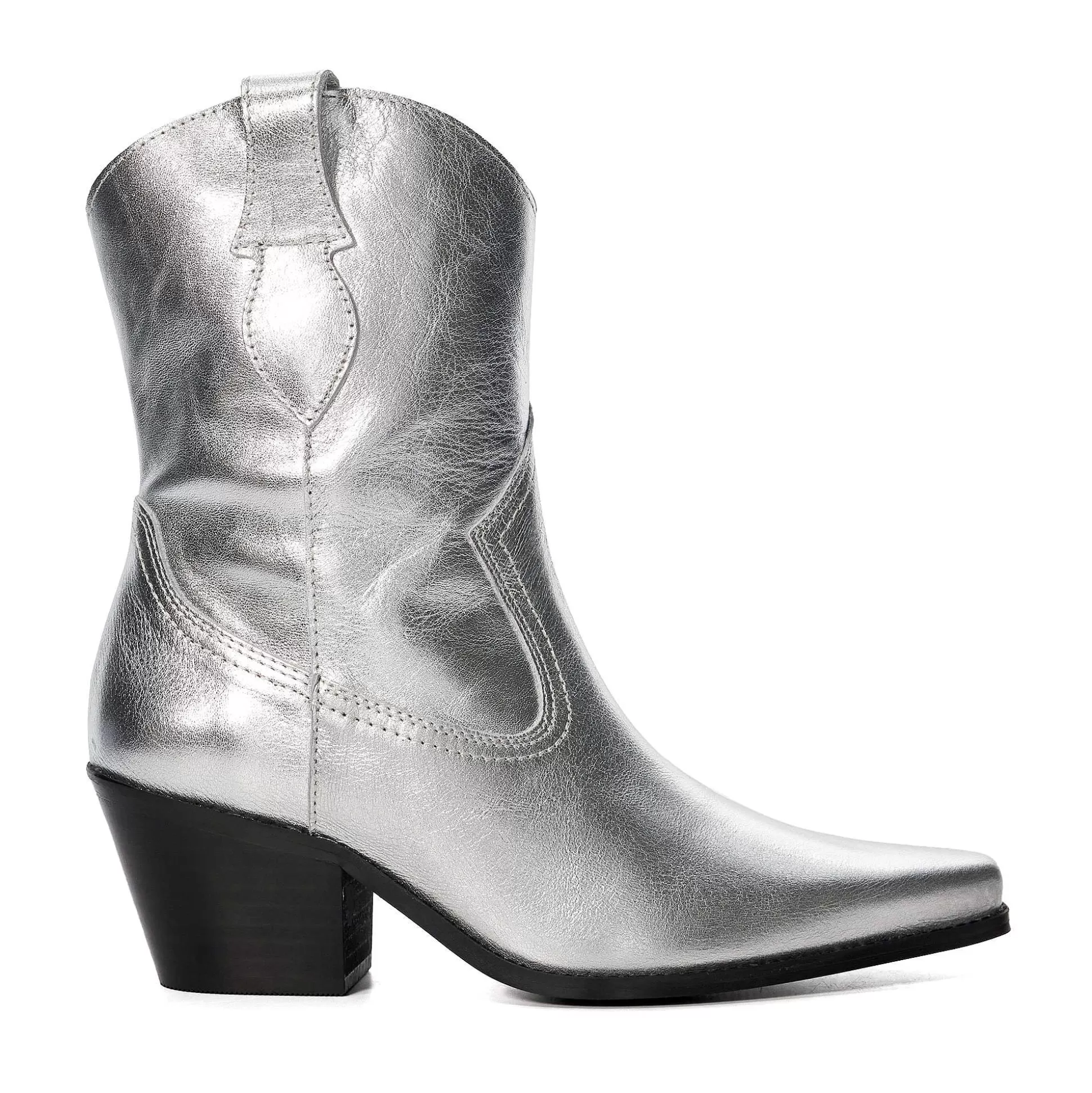 Dune London PARDNER 2 - SILVER-Women Western Cowboy Boots | Ankle Boots